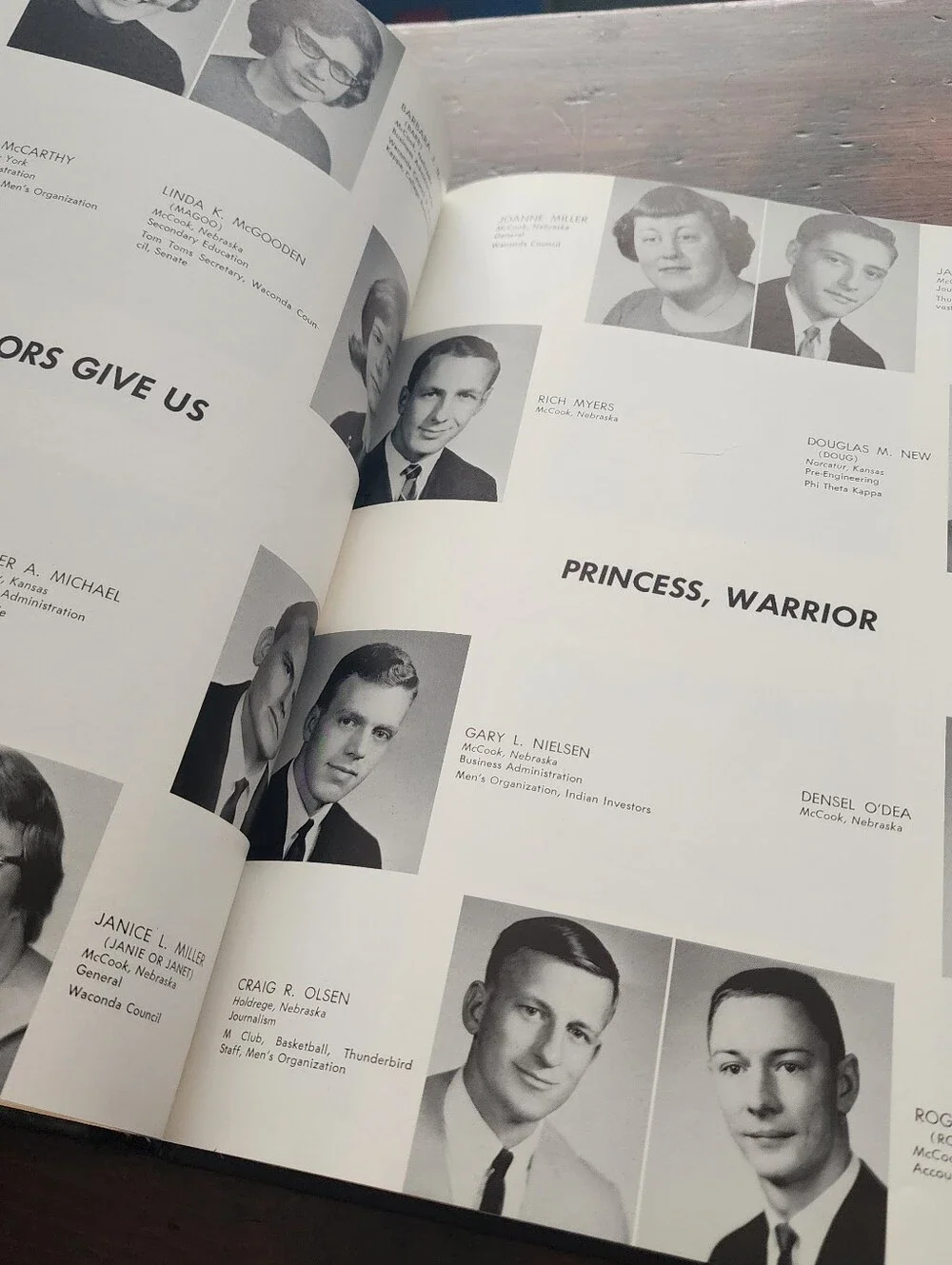 Vintage Yearbook 1965 McCook College Nebraska 'The Chieftain' Unsigned Good '65